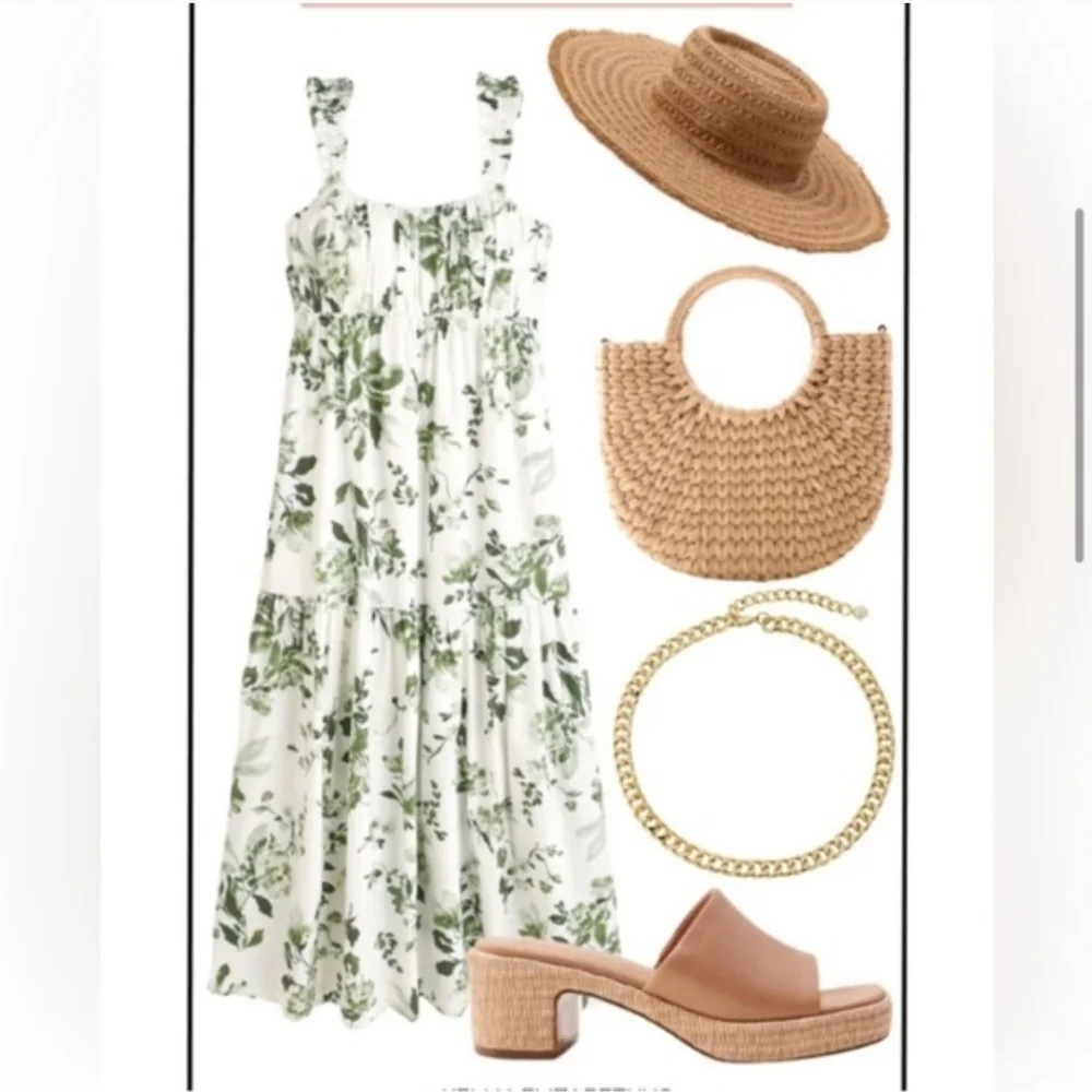 Abercrombie & Fitch Bow Back Poplin Maxi Dress With Pockets